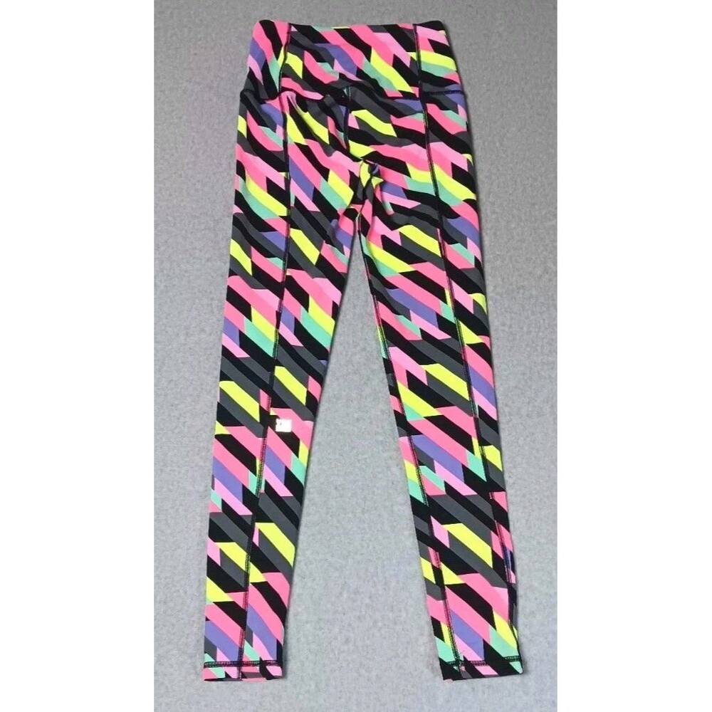 Victorias Secret VSX Sport Coolant Knockout Leggings S Neon Colorblock Abstract - Picture 10 of 10